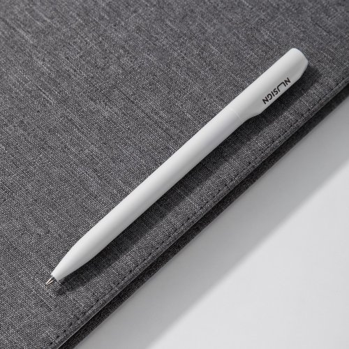 得力Deli 臺灣獨家經銷 得力Deli NU SIGN旋轉中性筆/NS552/白桿黑芯/0.5mm