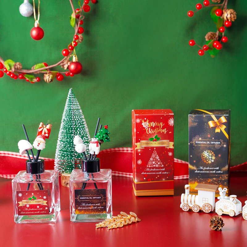 QIDINA Daily Museum Christmas Algae Earth Essential Oil Diffuser Bottle 200ml - น้ำหอม - วัสดุอื่นๆ หลากหลายสี