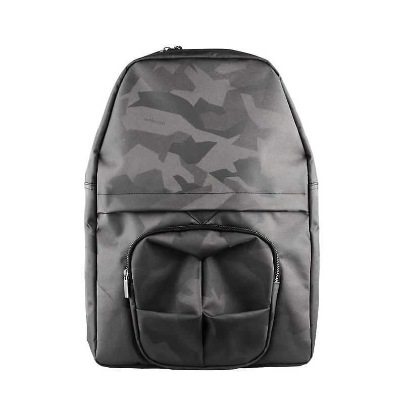 ORIBAGU Origami Bag_Black Camouflage Orangutan Backpack - Backpacks - Paper Black