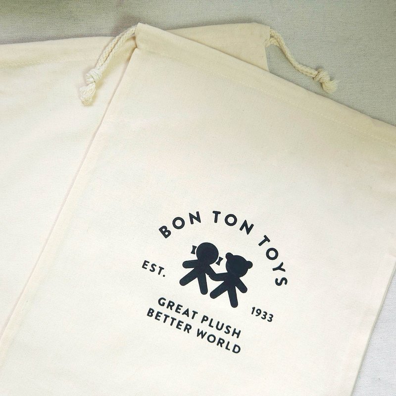 BON TON TOYS束口袋 - 束口袋/束口背包/水桶包 - 棉．麻 白色