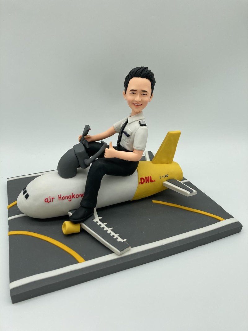 DHL pilot take-off scene retirement gift aviation loose water gift resignation gift enterprise - งานเซรามิก/แก้ว - ดินเผา หลากหลายสี