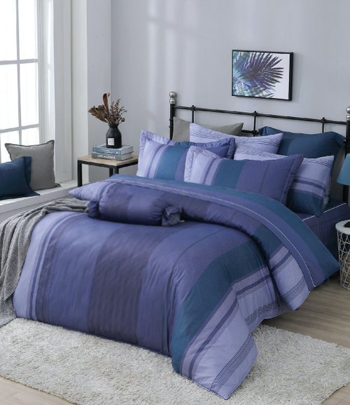 One-Third 三分之一寢飾 【R893 希臘風情】100% 40支精梳棉 七件式全套組