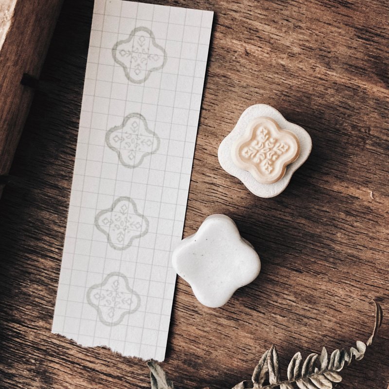 [Xiaodai Joint Brand] Mung Bean Cake Ceramic Chapter/Almond - Stamps & Stamp Pads - Porcelain White