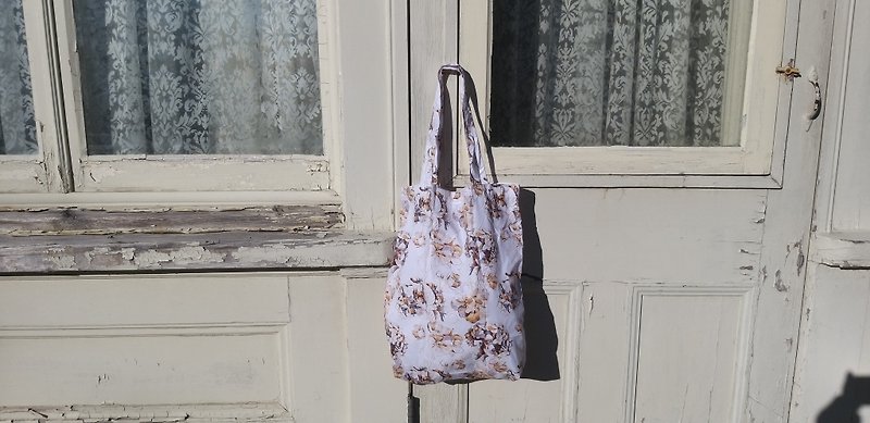Japanese Fresh Floral Cherry Blossom Foldable Eco-Shopping Bag - Handbags & Totes - Nylon White