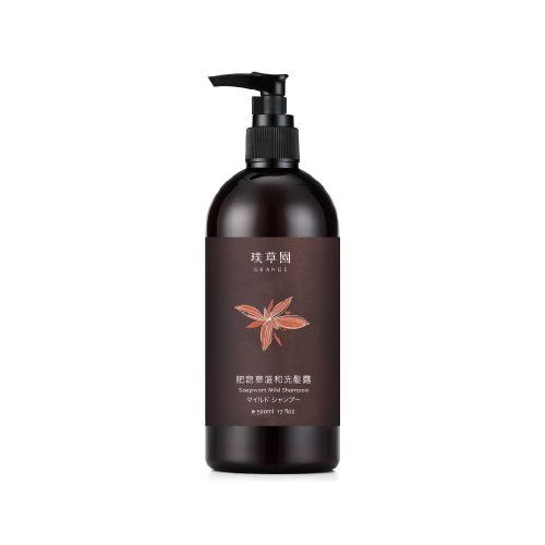 璞草園 GRANGE 肥皂草溫和洗髮露500ml三入組│適合頭皮敏感者 草本淡雅香氣