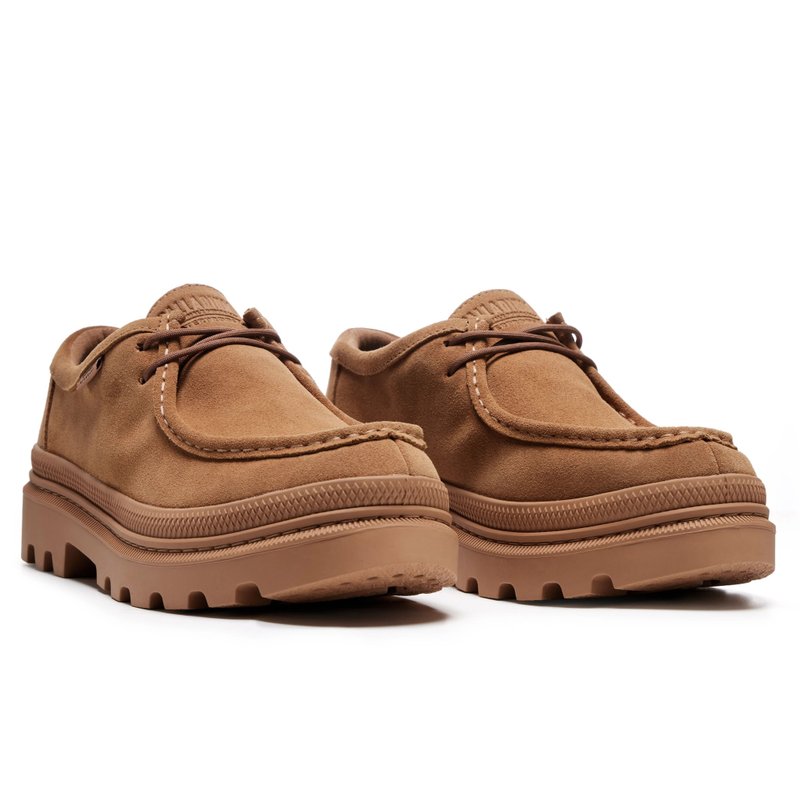 PALLADIUM TROOPER LOAF SDE WP+ Orange Tab Waterproof Suede Loafers 74591-252 - รองเท้าลำลองผู้หญิง - วัสดุอื่นๆ หลากหลายสี