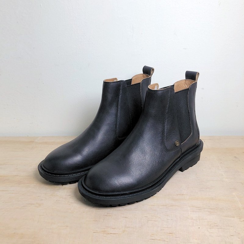 [Leisure Index] Soft cowhide stitching elastic band Chelsea boots _ all ...