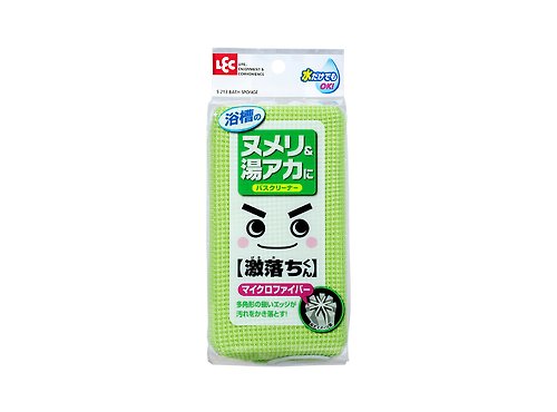 日本 LEC 台灣經銷 (唯可) 【激落君】浴室用雙面清潔海綿(超細纖維&網布)