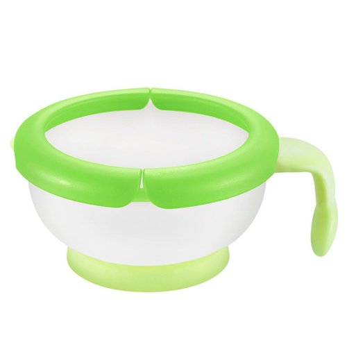 Ubelife b&h 智多星兒童學習防漏碗餐具 (綠色)