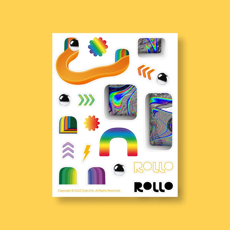 ROLLO classic stickers/three styles - สติกเกอร์ - พลาสติก สีเหลือง