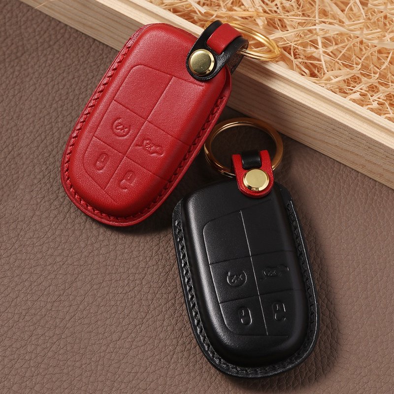 [Crazy Craftsman] Fully handmade custom For JEEP car key holster Jeep Grand Cherokee/Commander - Keychains - Genuine Leather 