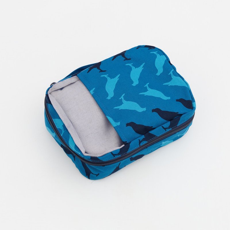 Travel Storage Bag/Taiwan Starling No. 5/Lake Heart Blue Travel Storage Bag - Toiletry Bags & Pouches - Cotton & Hemp Blue