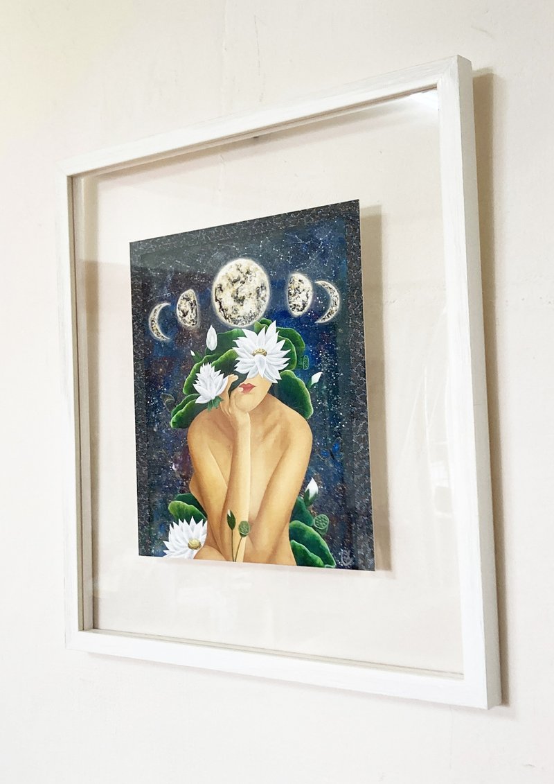 Moon Whisper l Fine Art Prints l Giclée Prints With Selected Frame - โปสเตอร์ - กระดาษ หลากหลายสี