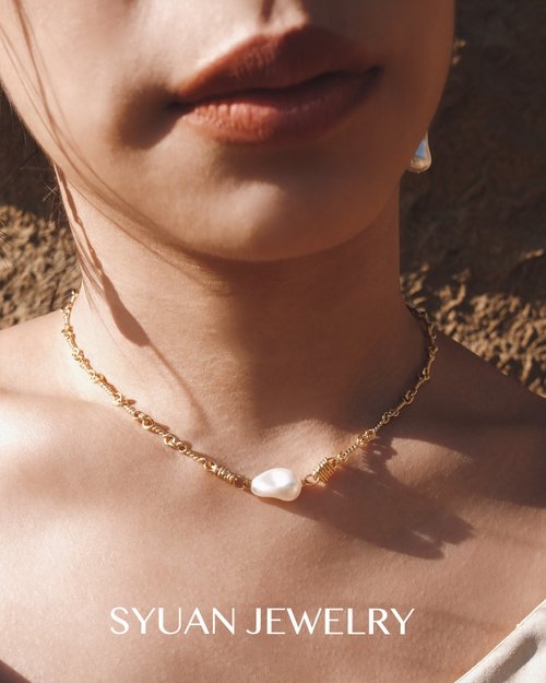 SYUAN JEWELRY SYUAN JEWELRY | Charlotte夏綠蒂—鍍18K施華洛世奇水晶珍珠項鍊