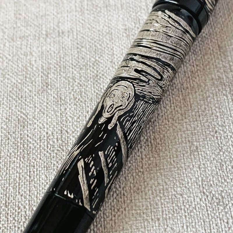 Italy VISCONTI classic famous painting shouting fountain pen Meng Ke 1893 925 Silver No.283 - Fountain Pens - Silver Black