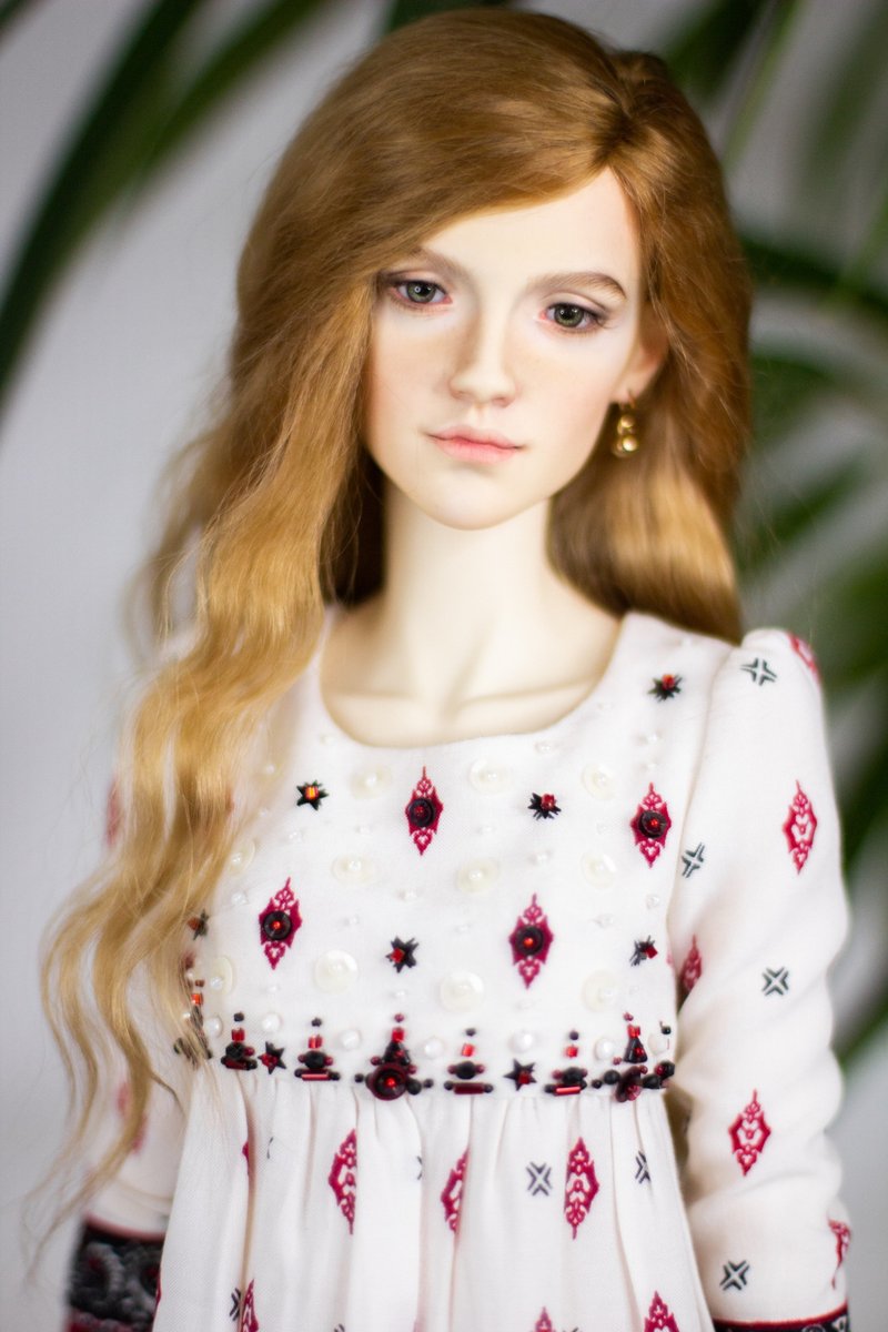 Bjd doll women's dress (Dollstown doll) 65cm SD - อื่นๆ - ลินิน ขาว