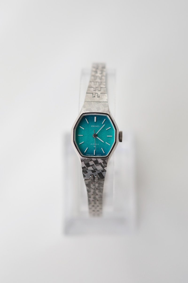Seiko 中古錶/復古時鐘/時鐘/老錶/vintage watch/女錶 - 女錶 - 其他金屬 綠色
