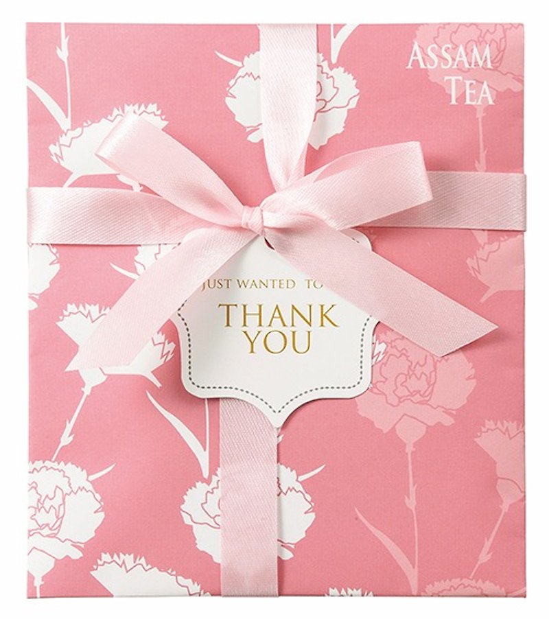 [Japanese TOWA black tea] THANK YOU Thanksgiving carnation tea bag - Assam taste - Tea - Fresh Ingredients Pink