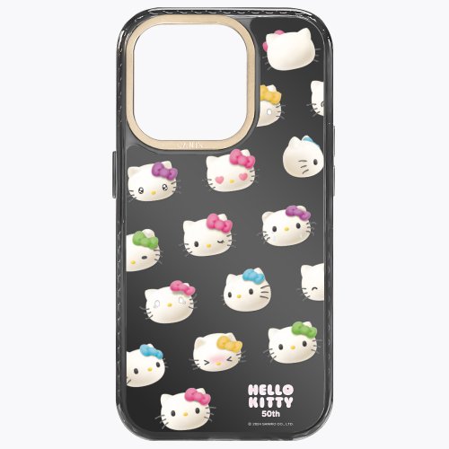 LANI's 風格防摔手機殼 HelloKitty 50週年-鏡面側臉彩 磁吸版 透黑框 iPhone 15 14 13