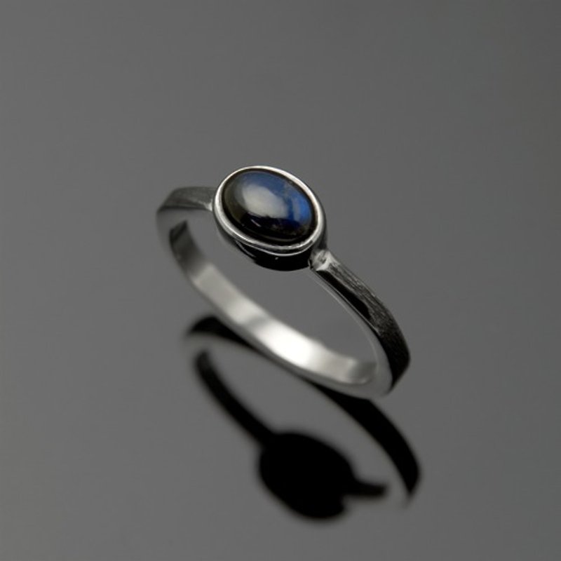 Black Labradorite Silver Ring [SILVER PERSPIRATION] LLR-007Bblr - แหวนทั่วไป - โลหะ 