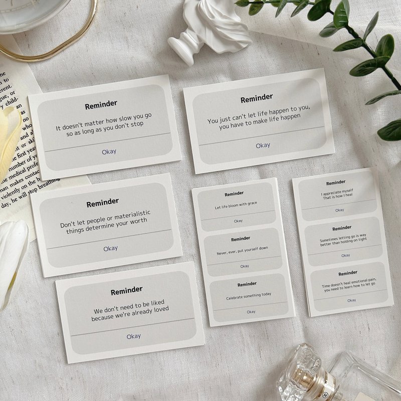 reminder 'Love yourself' cards - 卡片/明信片 - 紙 