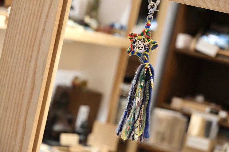 星星捕夢網掛飾 - 擺飾/家飾品 - 棉．麻 藍色