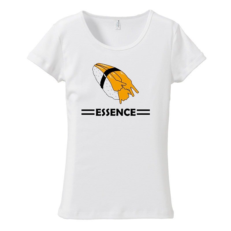 [Women's T-shirt] Essence 3 - เสื้อยืดผู้หญิง - ผ้าฝ้าย/ผ้าลินิน ขาว