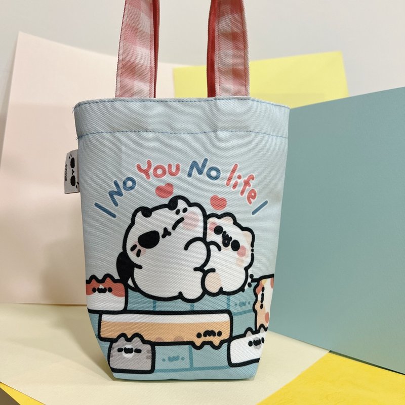 【新款】壞喵與毛喵 - 飲料提袋 / 生日禮物 療癒 實用 收納袋 - 手提包/手提袋 - 其他材質 