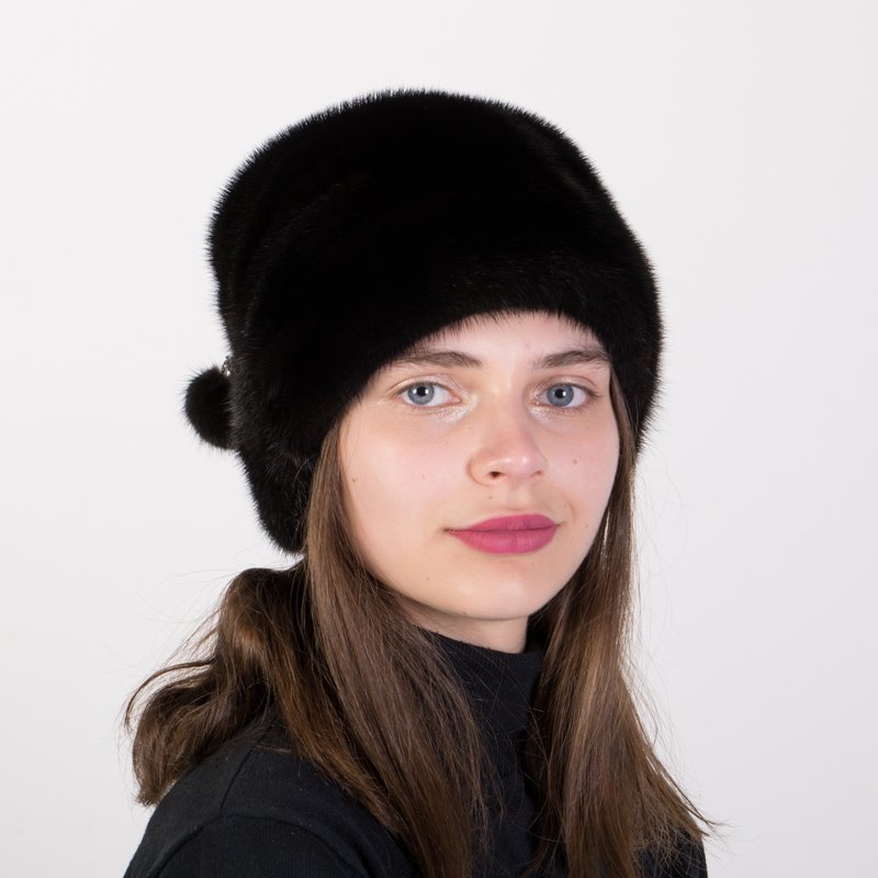 Real Fur Mink Winter Women's Fur Kubanka Cap Real Luxury Mink Fur Style Hat - หมวก - วัสดุอื่นๆ หลากหลายสี