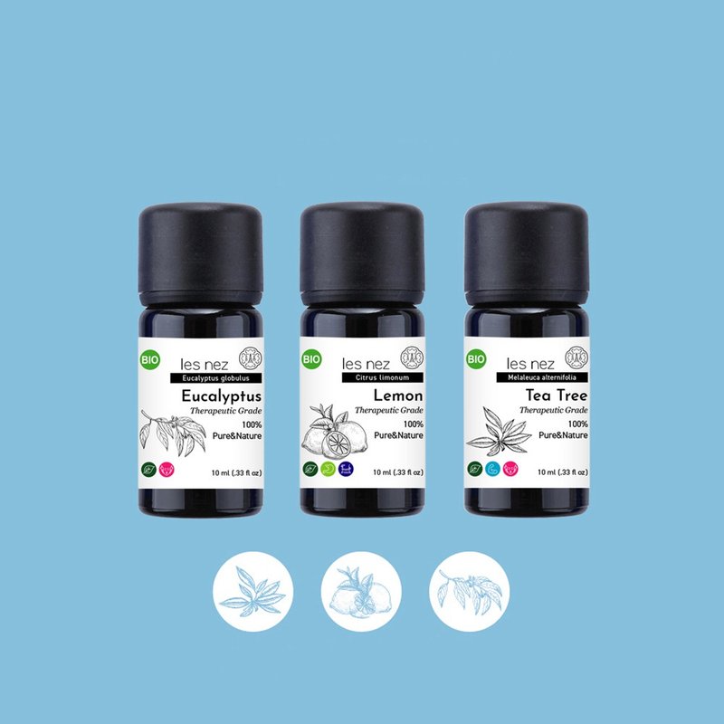 【Les nez 香鼻子】全面抵抗力 三入精油組盒 - 香氛/精油/擴香 - 精油 黑色