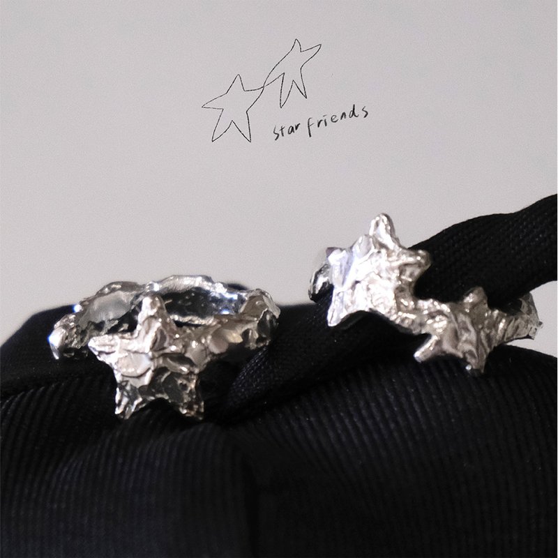 星星好朋友銀戒 - 戒指 - 純銀 