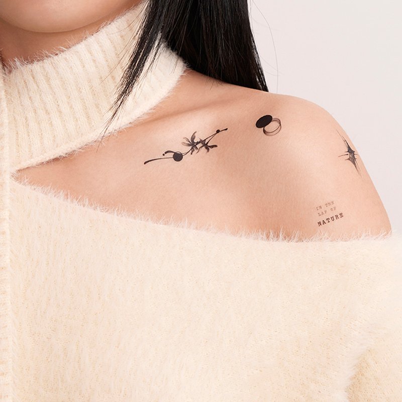 【啞光紋身貼紙】香港設計 | 刮刮紋身貼刺青貼 - 水墨大自然 - 紋身貼紙/刺青貼紙 - 其他材質 