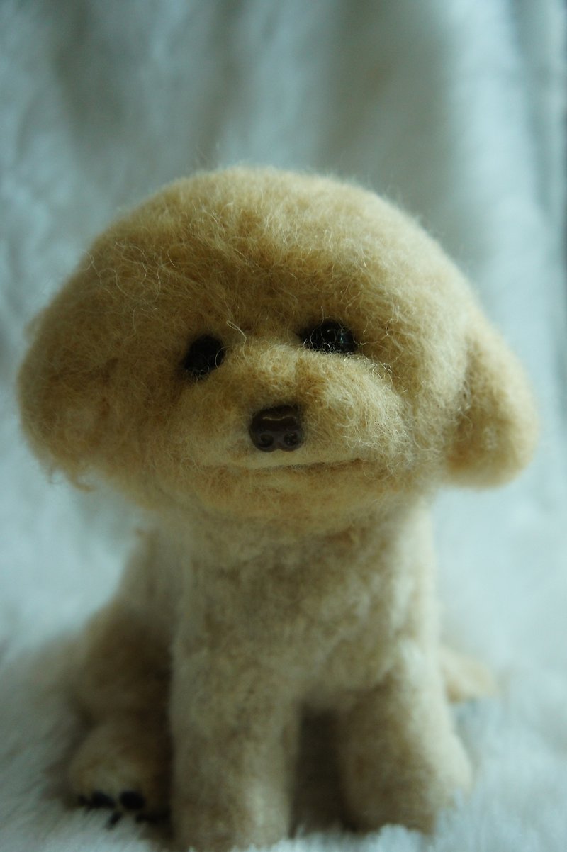 Customized Wool Felt  dog(15cm large) - Stuffed Dolls & Figurines - Wool 