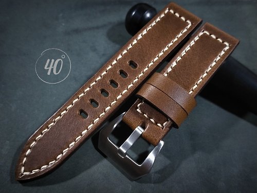 40degreeshandcraft Buttero Leather watch strap, Brown leather watch strap, Handmade watch strap