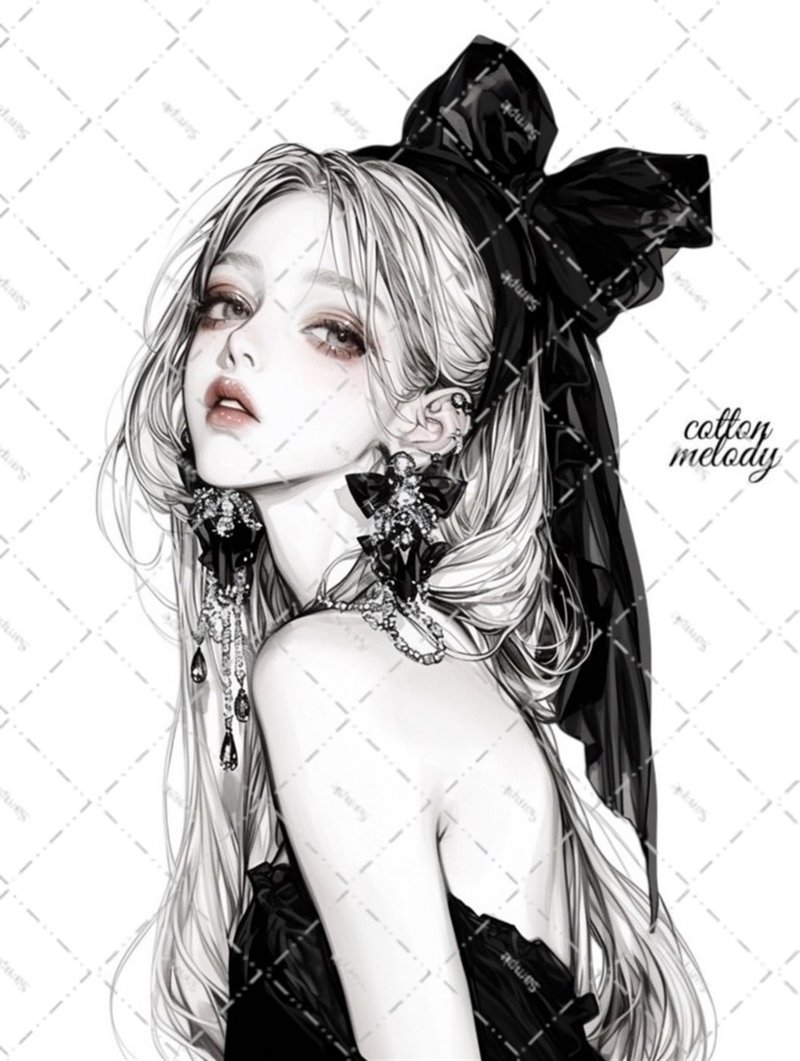 original sticker no.6404 人物ステッカー オリジナルステッカー 人物ステッカー 女の子ステッカー オリジナル人物ステッカー - 貼紙 - 紙 