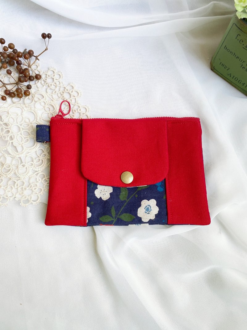 [Handmade on Good Day] Go out with just one bag, handmade card holder, mobile phone bag, handmade cloth bag, Christmas gift - กระเป๋าคลัทช์ - ผ้าฝ้าย/ผ้าลินิน หลากหลายสี