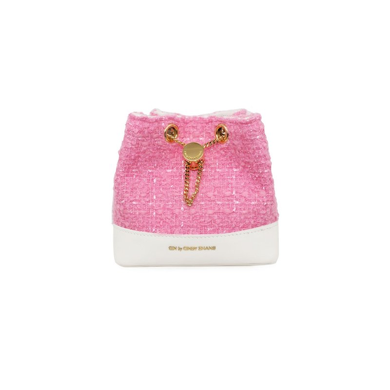 Barbie pink fur mini bucket bag - Messenger Bags & Sling Bags - Genuine Leather 