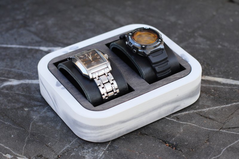 Watch holder (watch storage, watch stand, watch case, watch box). - Men's & Unisex Watches - Other Materials Gray