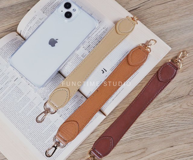 Functime】レザー拡幅携帯ストラップ携帯ショートストラップ