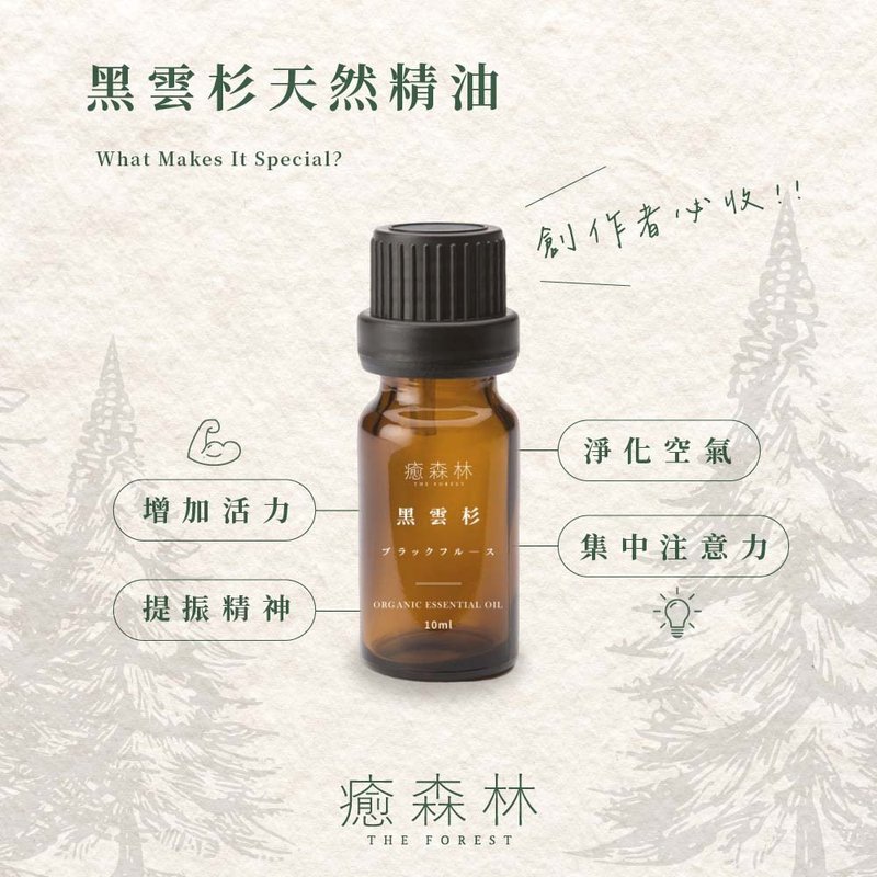 黑雲杉天然精油 淨化空氣 提振精神 - 香氛/精油/擴香 - 玻璃 咖啡色