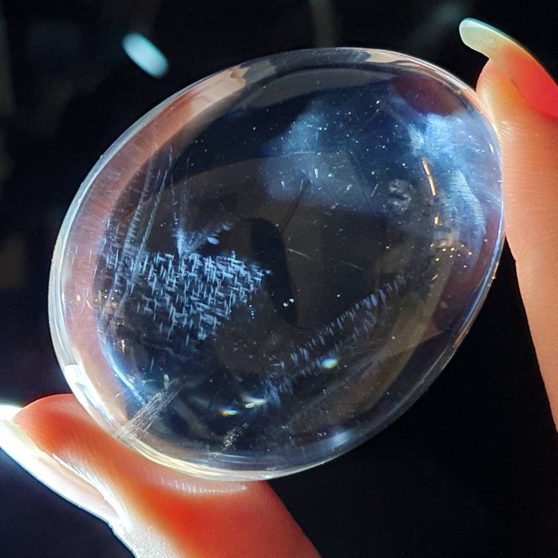 龍彩~ DB04 藍針水晶 天使的羽毛 69.1g Blue Needle Quartz - 擺飾/家飾品 - 寶石 白色