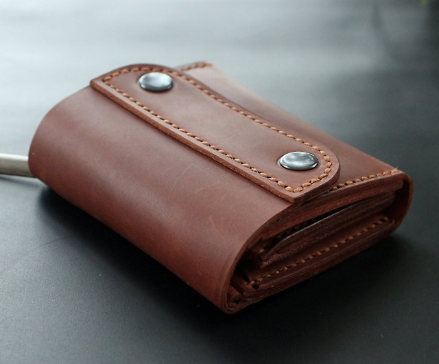 MENS LEATHER WALLET Handmade Wallet With Coin Pocket Leather -  UK