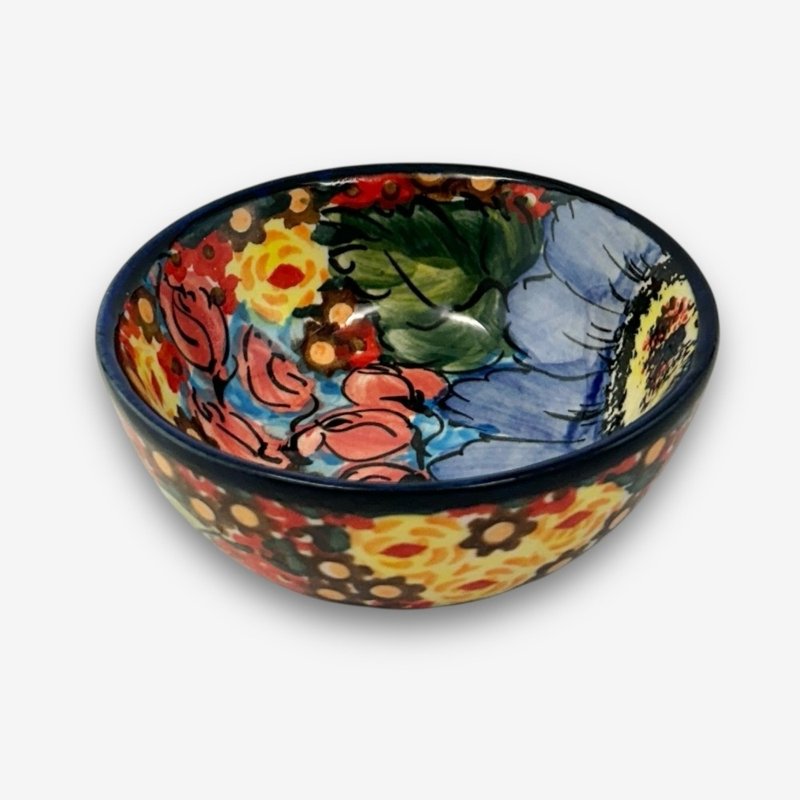 波蘭手繪手工陶-醬料碗 9cm 繁花深處系列 - 碗 - 陶 多色
