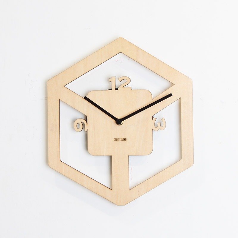LOO wooden silent wall clock | stereo - นาฬิกา - ไม้ 