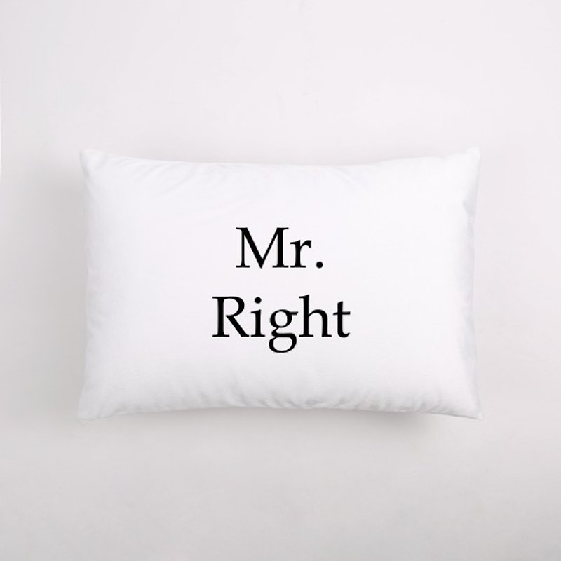 Mr. Right / Sleeping Pillow / Valentine's Day / Wedding Gift / Color Custom - Pillows & Cushions - Other Materials White