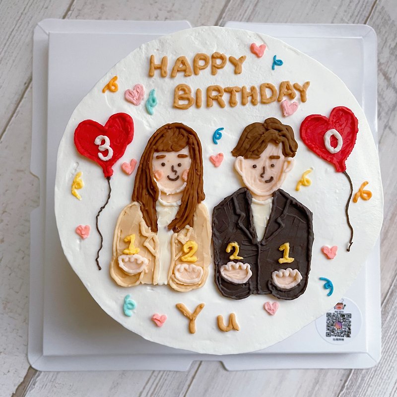 Customized Korean hand-painted cake-4 inches, 6 inches (self-pickup) - Cake & Desserts - Fresh Ingredients 