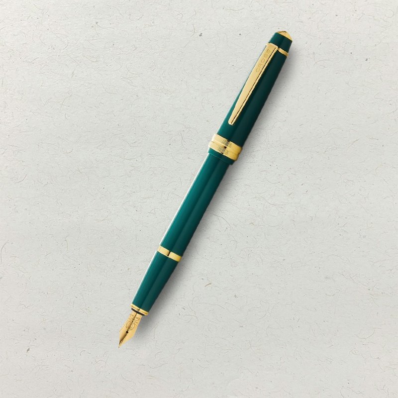 【CROSS】貝禮輕盈系列亮綠金夾鋼筆(EF號)筆尖(原廠正貨) - 鋼筆 - 其他金屬 綠色