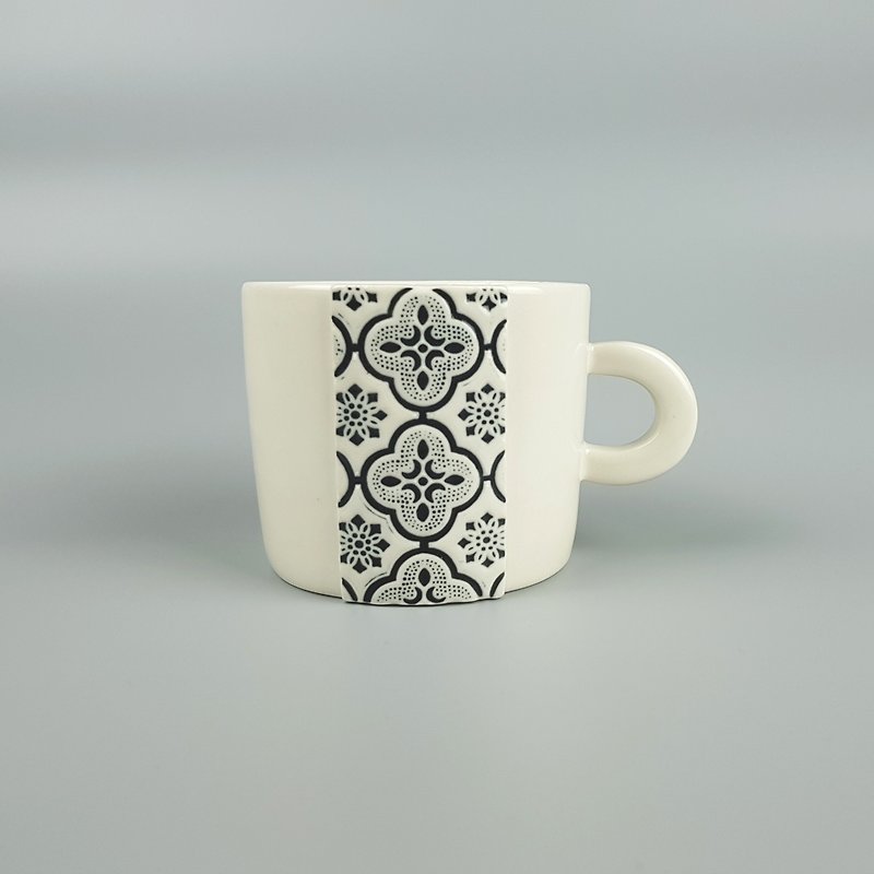 Window Flower Series - Window Mug (Black) - Mugs - Porcelain Black