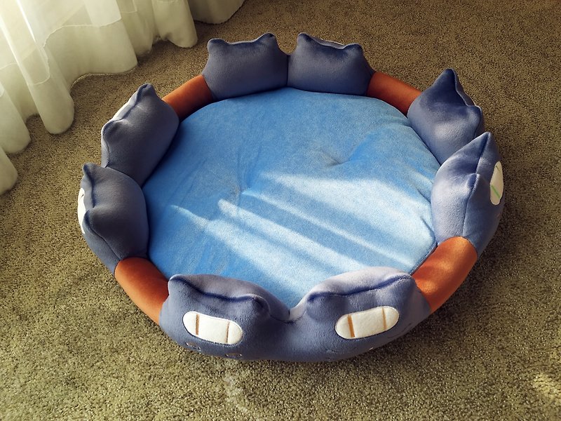 墊子- 動物床墊(泡湯系列加大版) 專用尺寸 可拆式床墊 - 寵物床 - 其他人造纖維 藍色