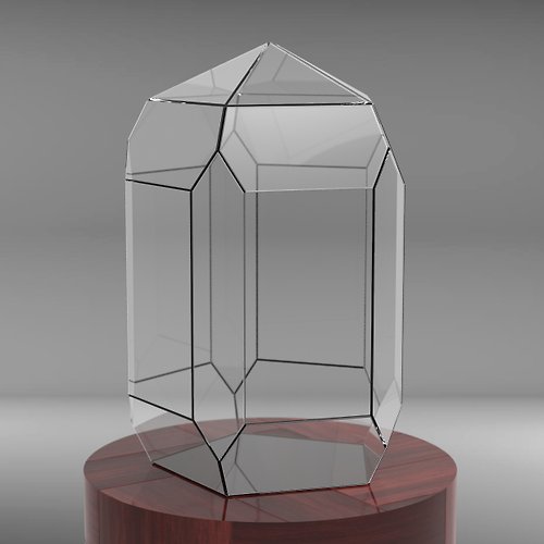 Brillant3d Digital drawing for printing! Stained glass terrarium. Project 16